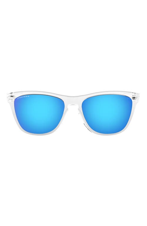 Oakley 55mm Polarized Rectangular Sunglasses In Clear/blue