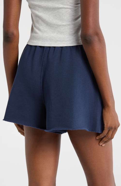 Shop Lunya Silksweats™ Reversible Lounge Shorts In Deep Blue