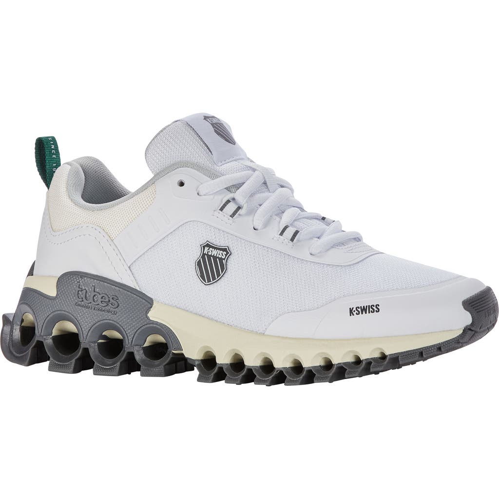 K-swiss Tubes Slip-on Sneaker In White/steel Grey/charcoal