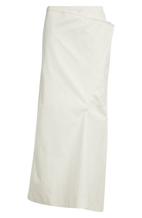 Shop Commission Creased Cotton & Nylon Maxi Skirt In White