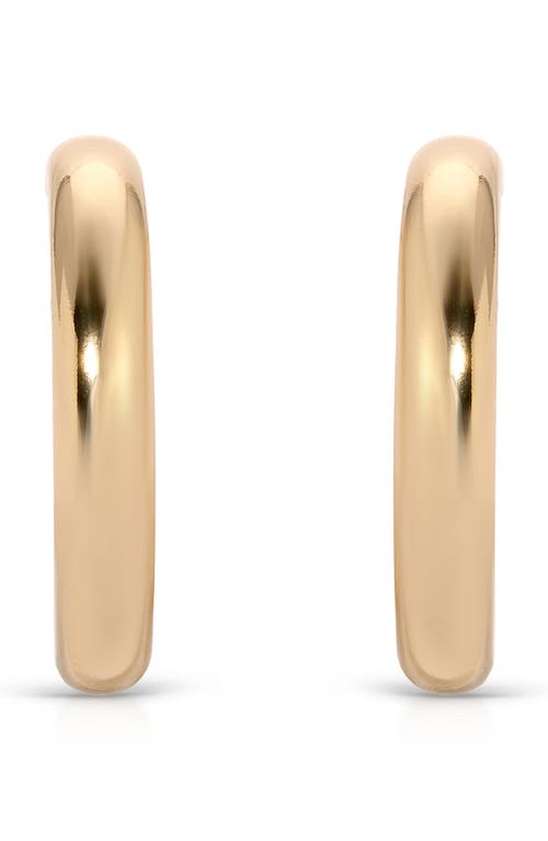 Ettika Large Thick Classic Hoops In Gold