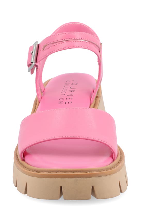 Shop Journee Collection Lug Platform Sandal In Pink