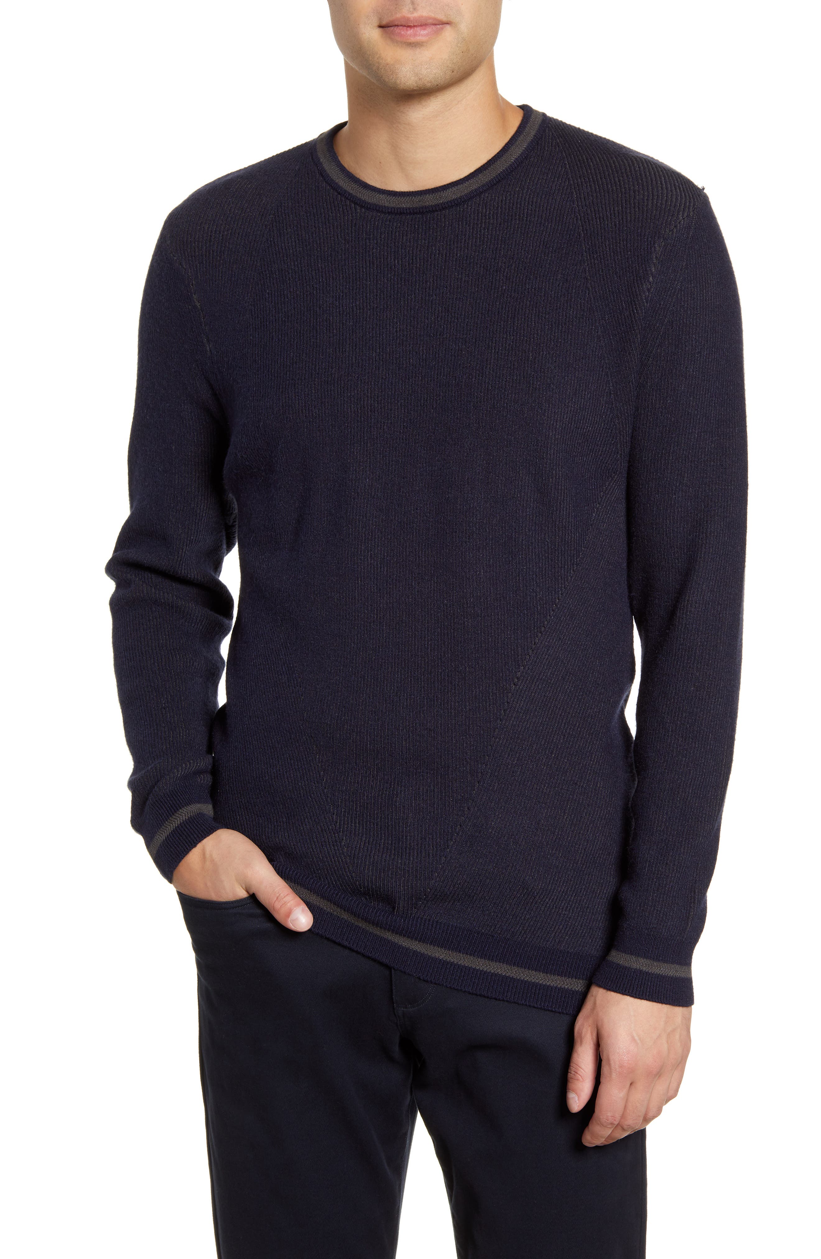 Vince Camuto | Tipped Crew Neck Sweater | Nordstrom Rack