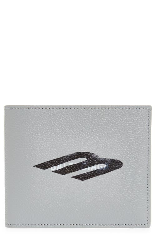 Balenciaga 3B Logo Leather Bifold Wallet in Heath Grey Multi at Nordstrom