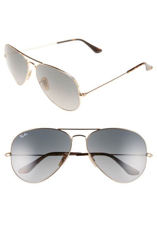 Ray-Ban 'Org Aviator' 62mm Sunglasses in Gold/Grey Gradient at Nordstrom