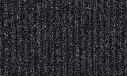 Amicale Cashmere Rib Knit Hood In Charcoal