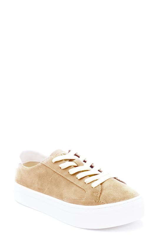 Soludos Ibizia Metallic Low-top Platform Sneakers In Sand