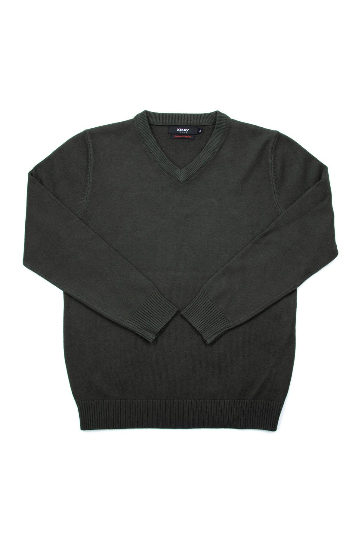 X-ray Kids' Basic V-neck Sweater In Light/pastel Green