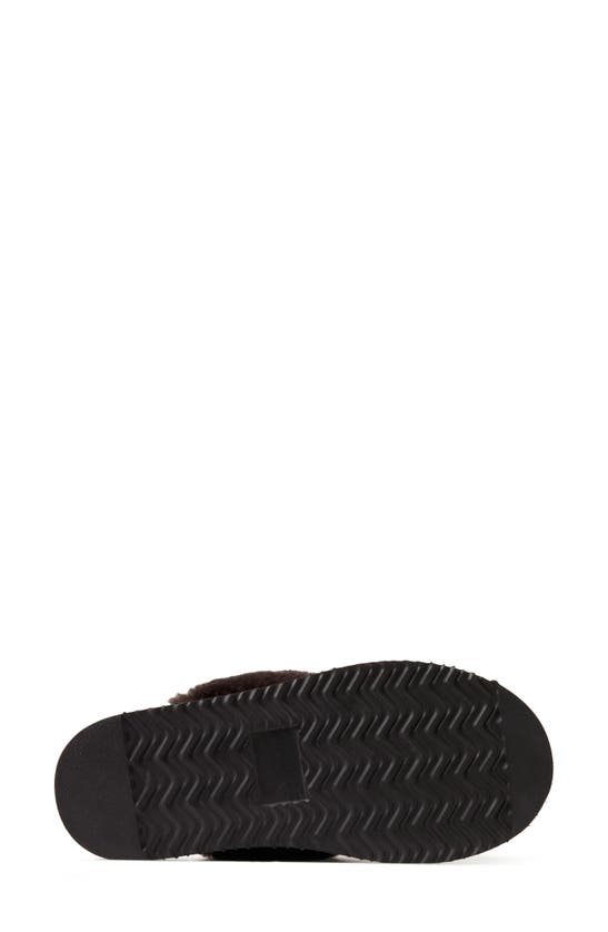 Fireside By Dearfoams Sydney Water Resistant Genuine Shearling Scuff Slipper In Coffee