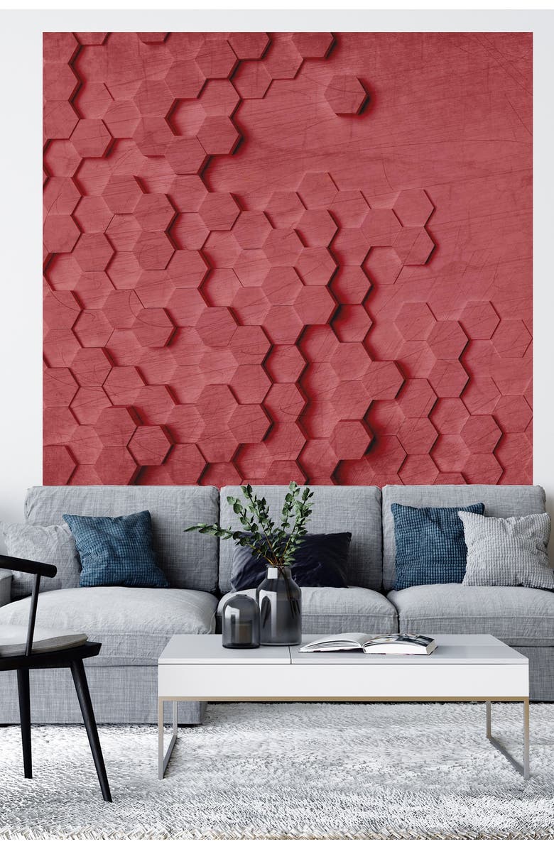 COURTSIDE MARKET Geo Grid I 90" x 96" Mural, Main, color, MULTI COLOR