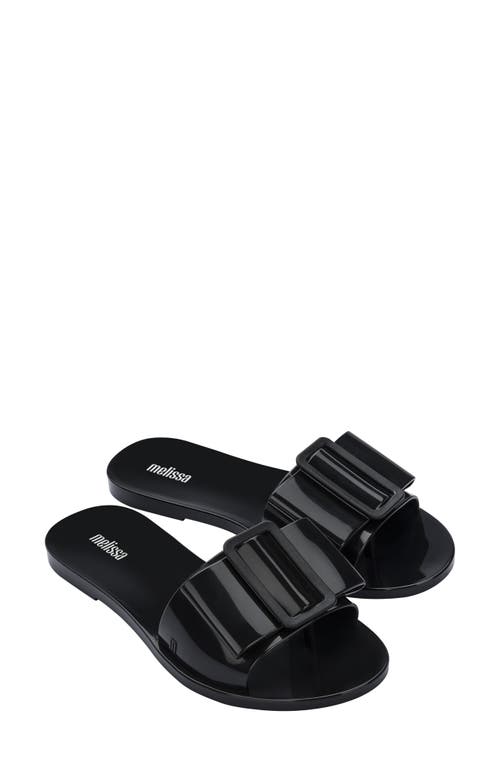 Melissa Babe Slide Sandal In Black/black
