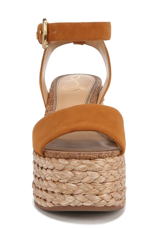 Sam Edelman April Platform Wedge Espadrille Sandal In Rustic Brown