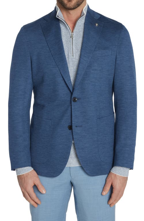 Hampton Solid Knit Wool Blend Sport Coat in Medium Blue