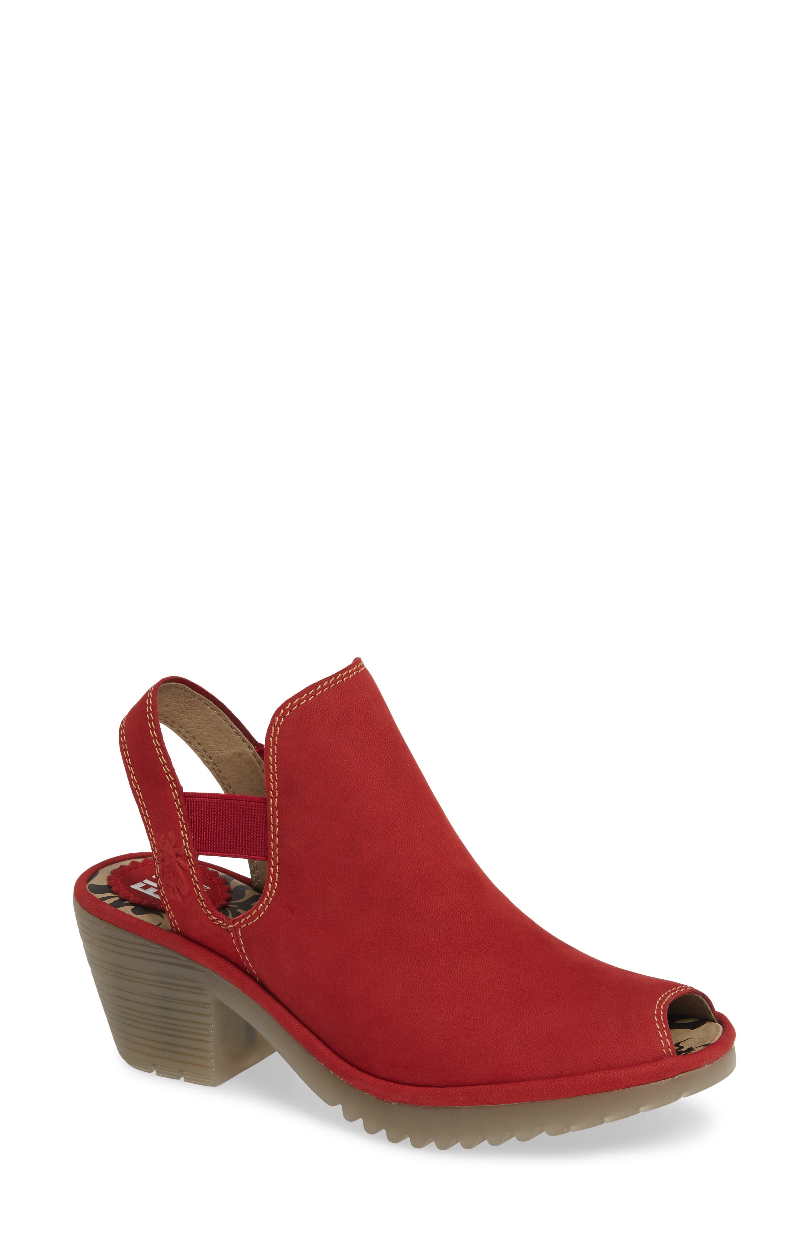 Fly London Wari Slingback Bootie, Red