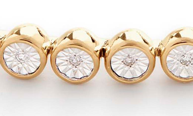 Shop Monica Vinader Diamond Essential Tennis Bracelet In 18ct Gold Vermeil On Sterling