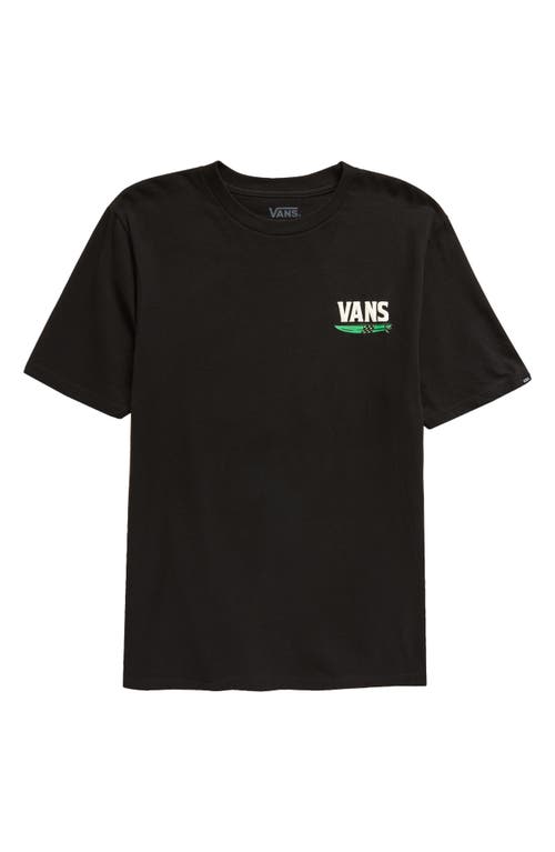 Vans Kids' Shaka Skeleton Graphic T-Shirt Black at