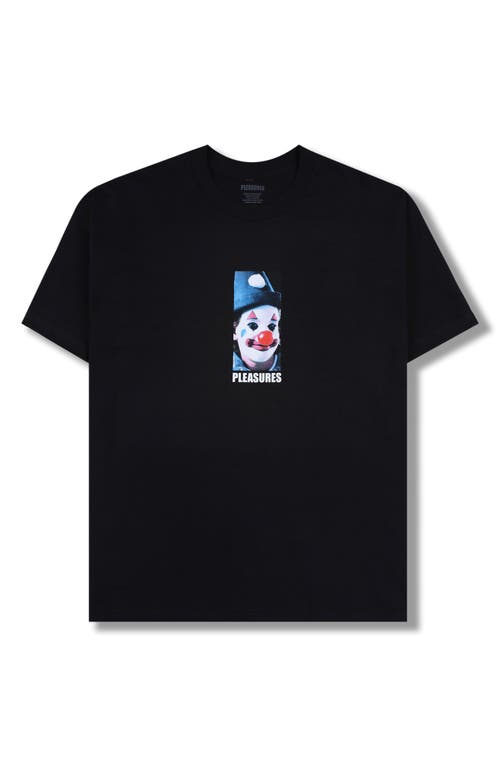 Shop Pleasures Clown Cotton Graphic T-shirt In Black