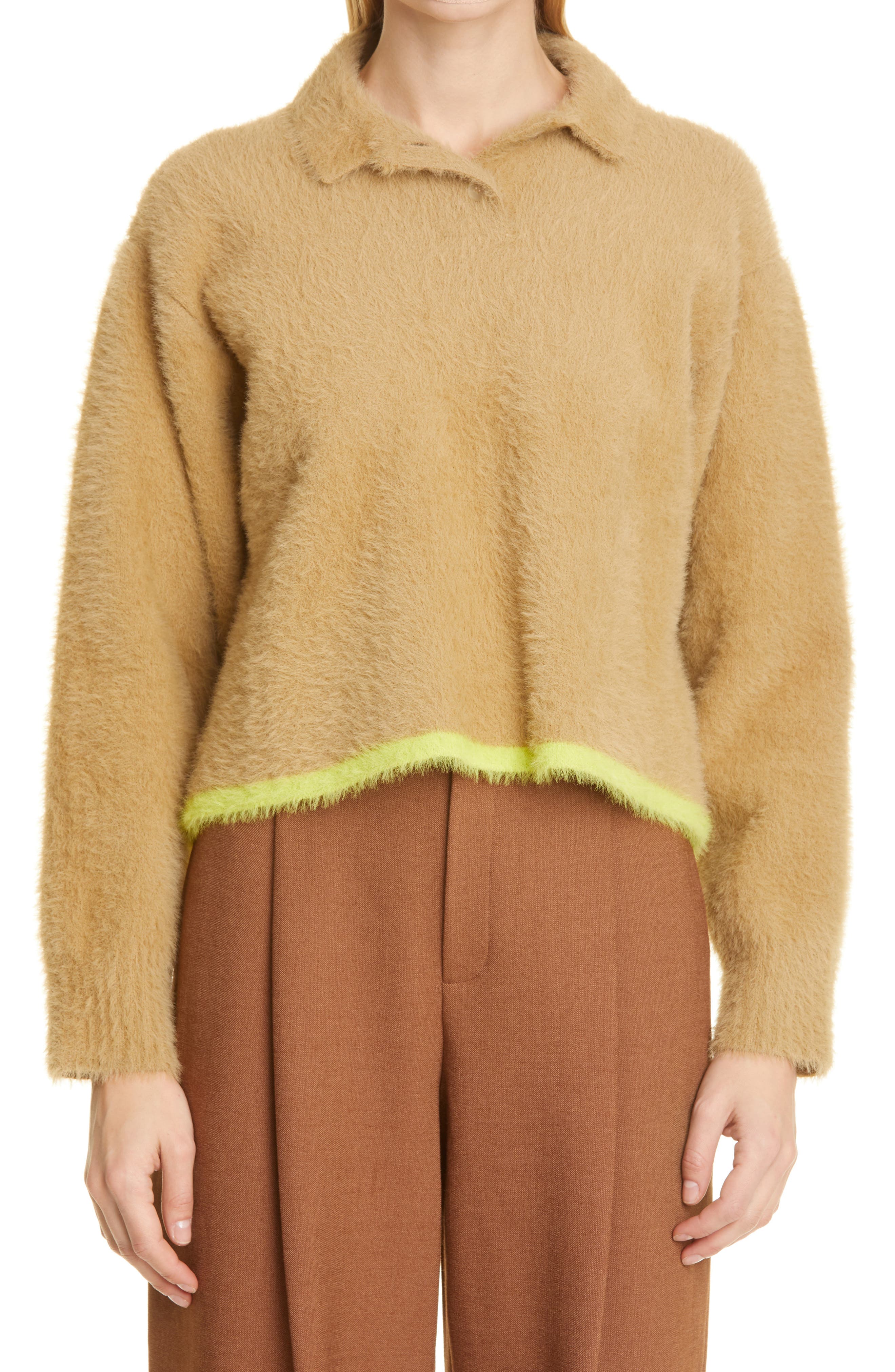 Jacquemus Le Polo Neve Sweater in Beige at Nordstrom, Size 8 Us