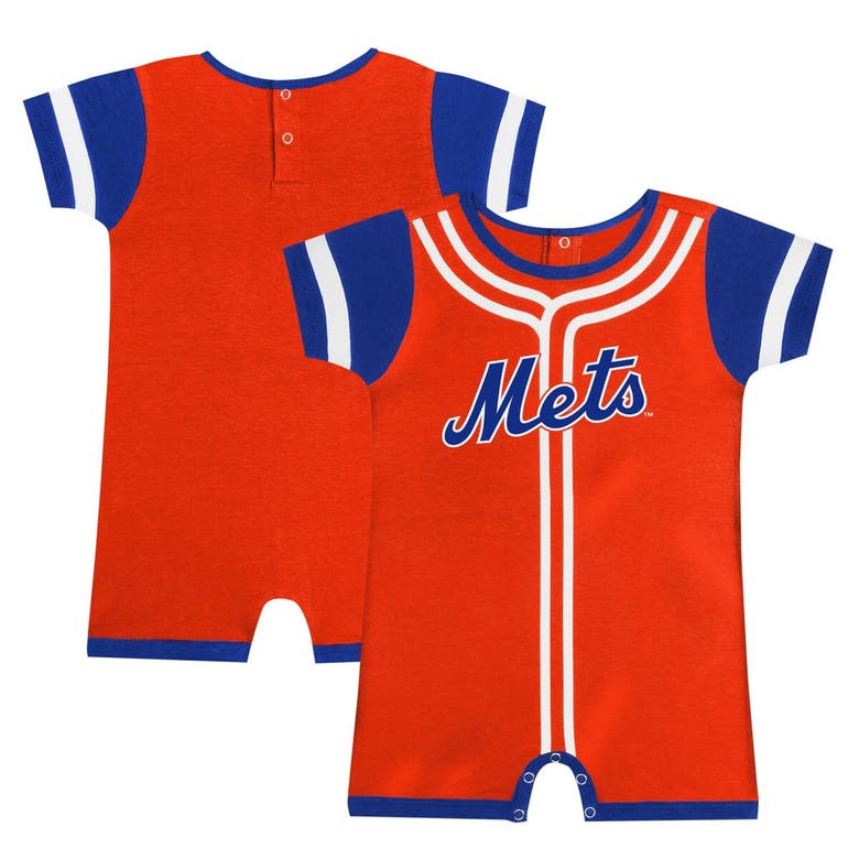 Outerstuff Babies' Infant Fanatics Branded Orange New York Mets Fast Pitch Romper