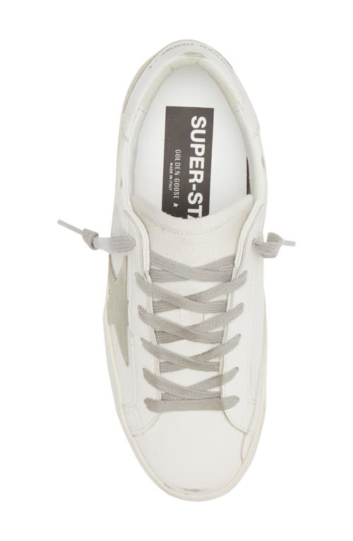 Golden Goose Super-star Low-top Leather Sneakers In White/ice