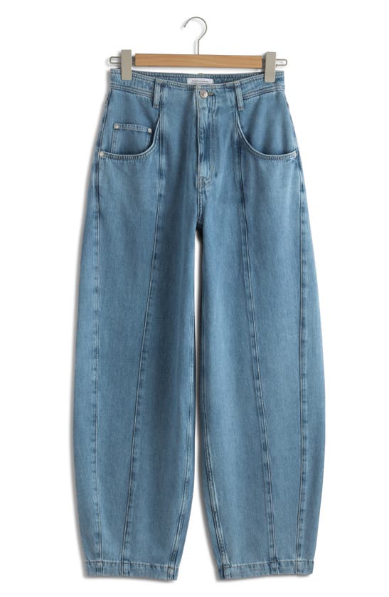 Shop & Other Stories Bloom Cut Barrel Leg Jeans In Medium Powdery Blue