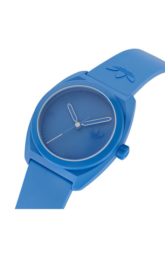 Shop Adidas Originals Ao Street Resin Strap Watch In Blue