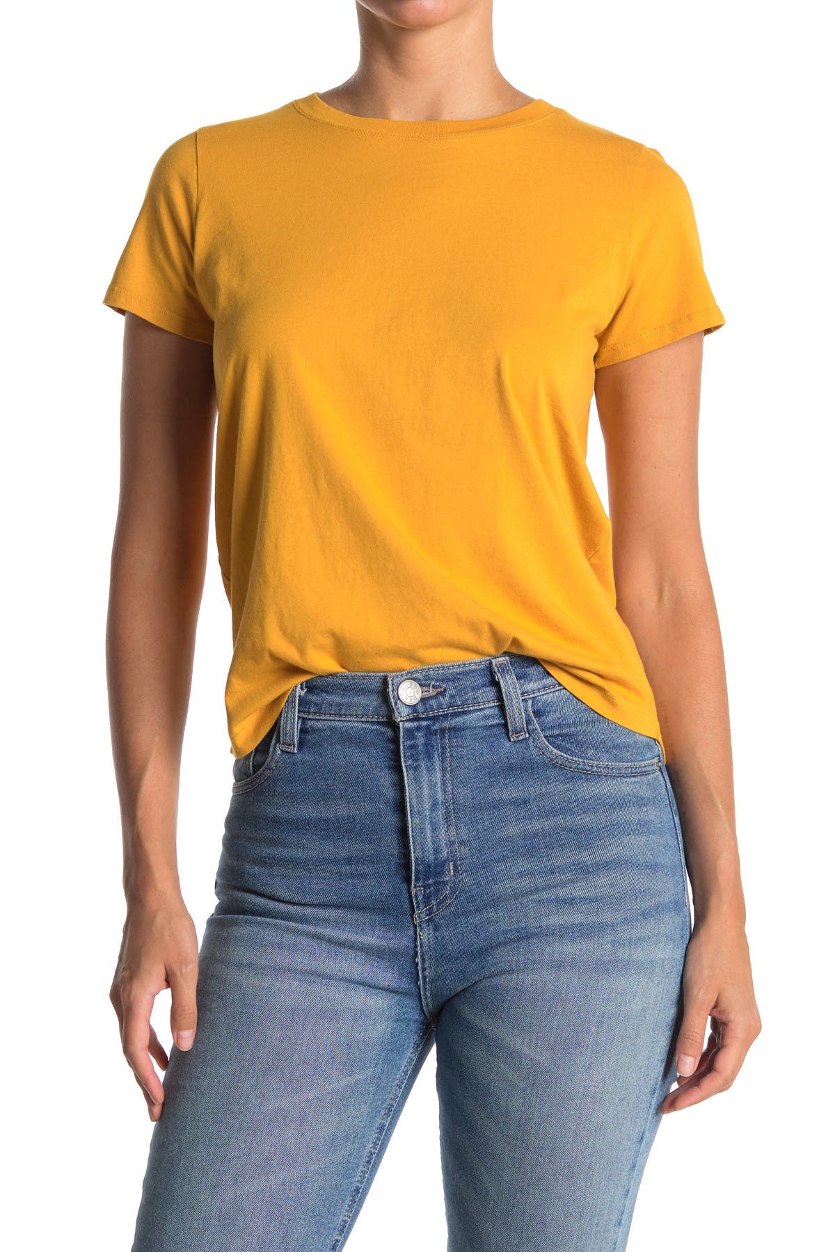 Madewell Vintage Crew Neck T-shirt In Dark Yellow