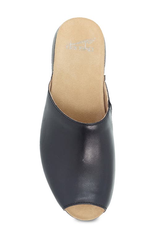 Dansko Ravyn Peep Toe Platform Sandal In Black