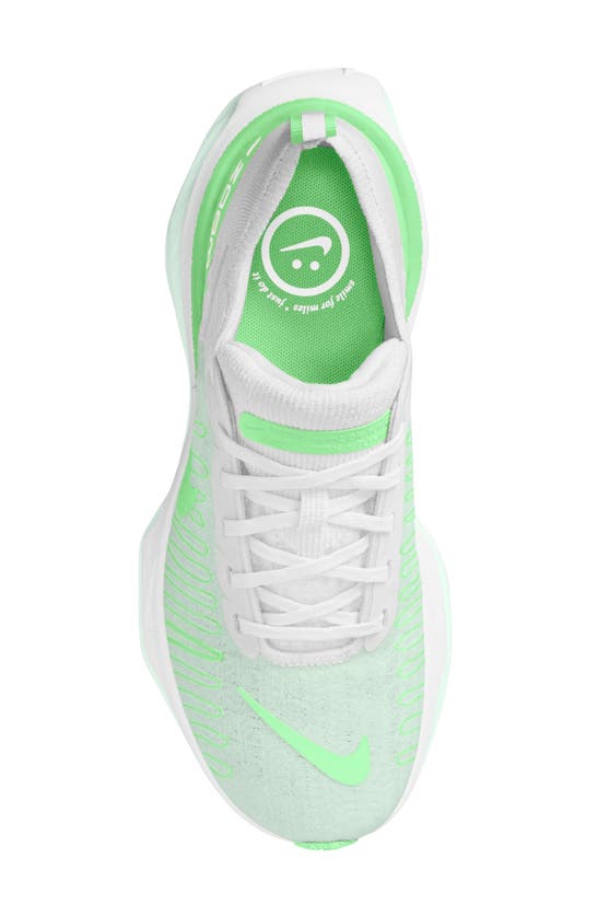 Shop Nike Zoomx Invincible Run 3 Running Shoe In White/ Vapor Green/ Barely