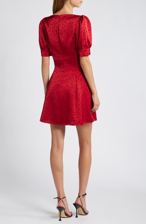 CHARLES HENRY CHARLES HENRY DOT JACQUARD SATIN MINIDRESS 