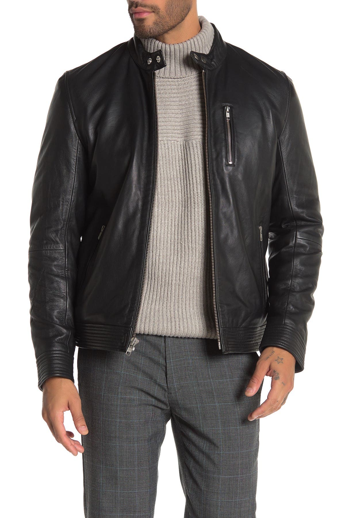 nordstrom rack mens leather jacket