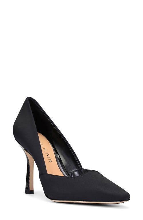 Pointed Toe Pump in Black Fabric