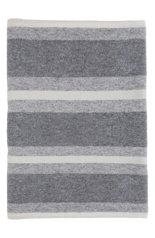 Pom Pom at Home Alpine Stripe Cotton Blanket in Grey Tones at Nordstrom