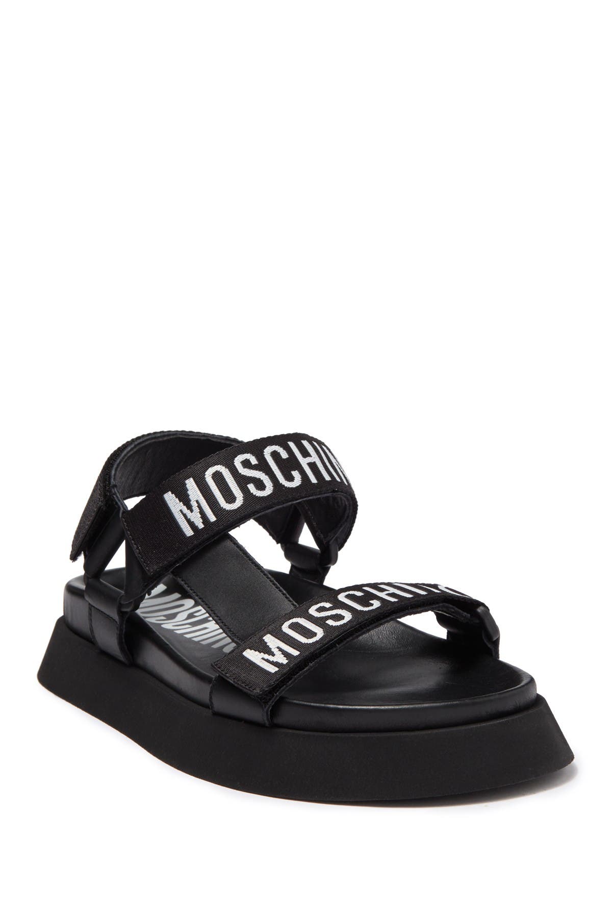 moschino sandals with strap and logo