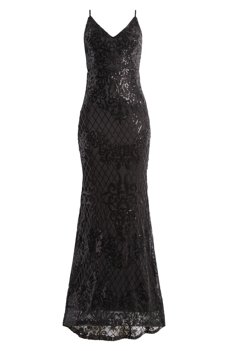 Lulus Glowing All Night Emeral Sequin Sleeveless Mermaid Gown | Nordstrom