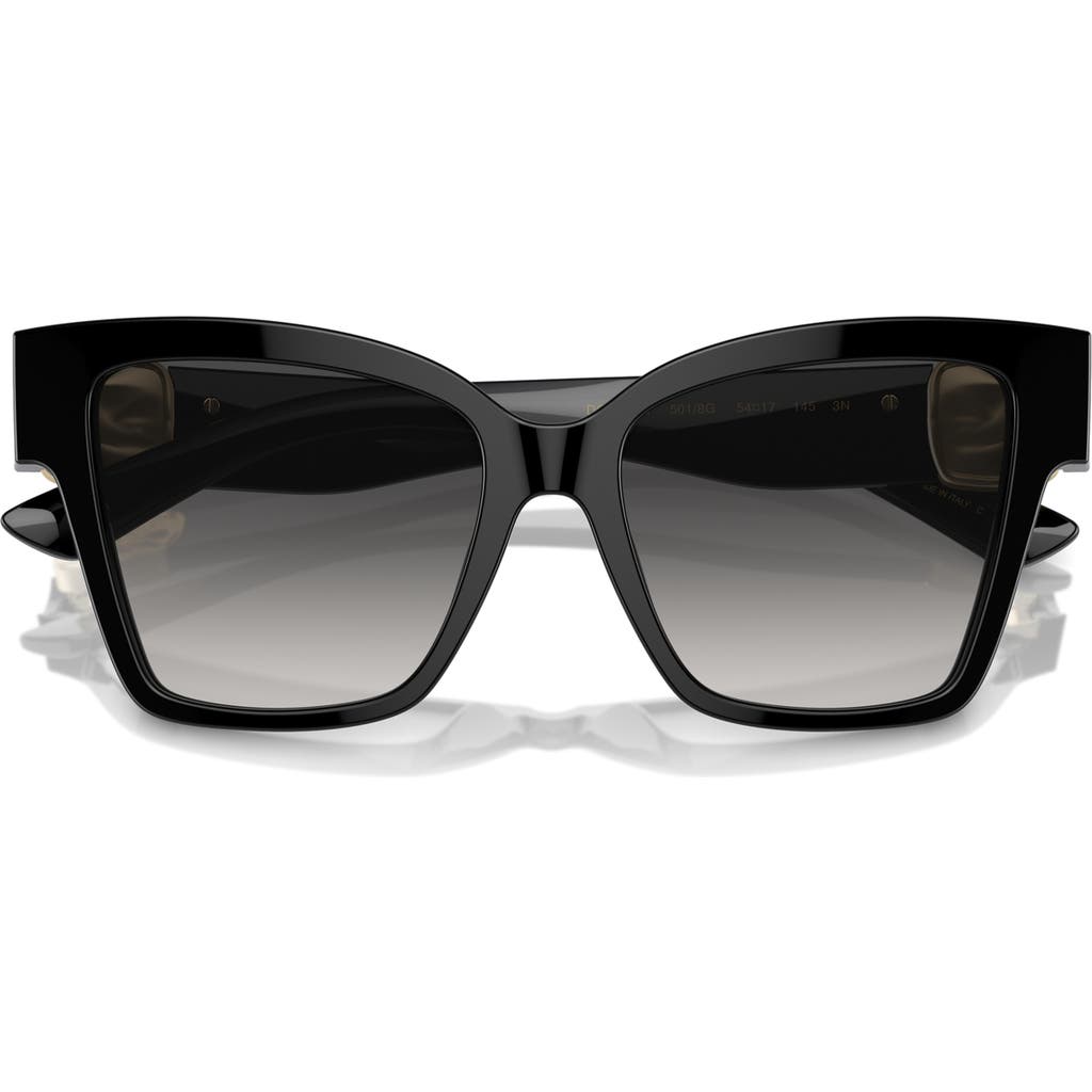 Dolce & Gabbana Dolce&gabbana 54mm Gradient Square Sunglasses In Black