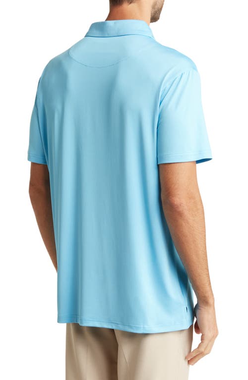 Tom Baine Performance Solid Polo In Light Blue