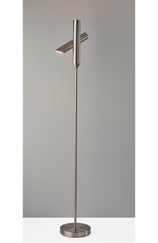 Adesso Lighting Vega Led Torchiere Floor Lamp In Brushed Steel