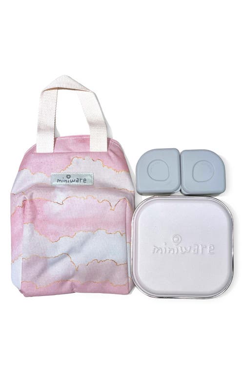 Miniware Grow Bento Box & Lunch Tote Set in Cotton Candy Grey at Nordstrom