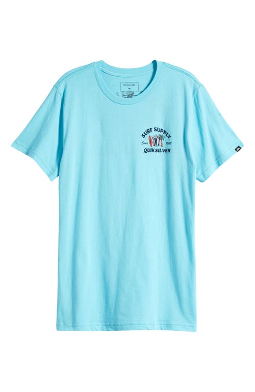 Shop Quiksilver Kids' Surf Shacky Cotton Graphic T-shirt In Capri