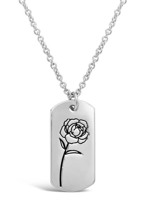 Shop Sterling Forever Birth Flower Pendant Necklace In Silver/september