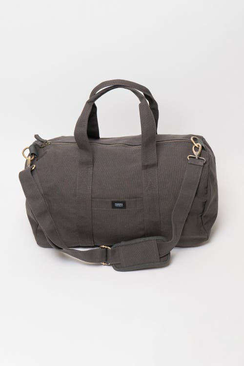 Terra Thread Organic Cotton Gym Bag In Charcoal Grey