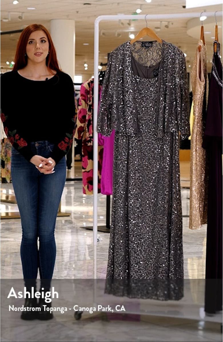 Lace & Sequin Jacket Dress, sales video thumbnail
