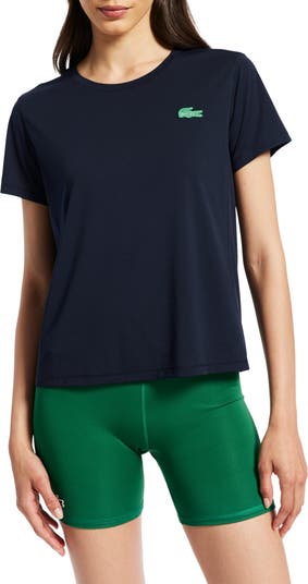 Women's Lacoste x Bandier Short Sleeve Crop Top - Women's T-Shirts