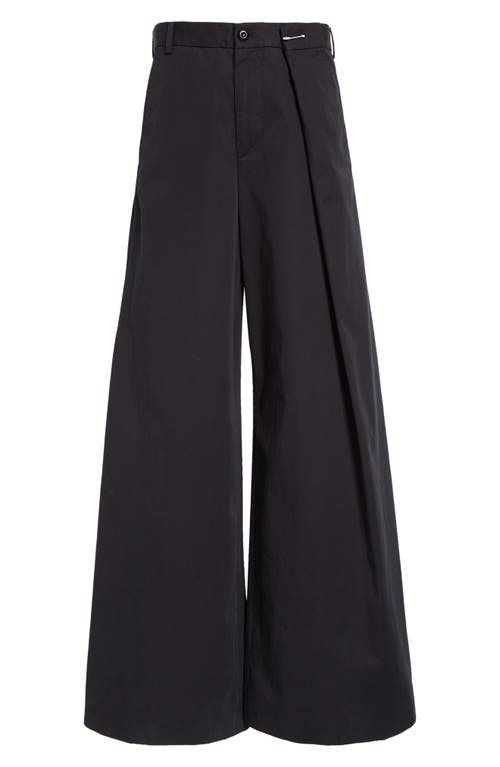 Shop Mm6 Maison Margiela Flare Cotton Pants In Black