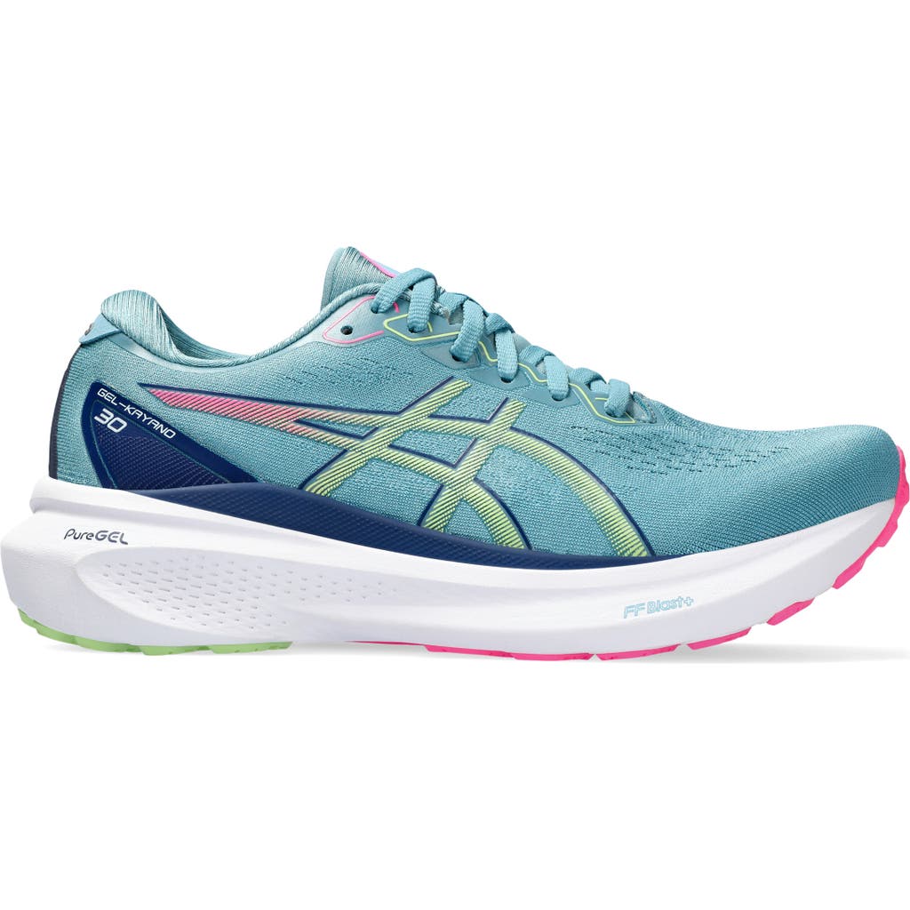 Asics ® Gel-kayano® 30 Running Shoe In Gris Blue/lime Green