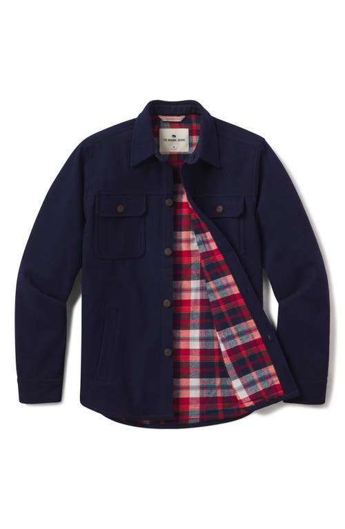 Shop The Normal Brand Brightside Flannel Lined Workwear Jacket In Navy