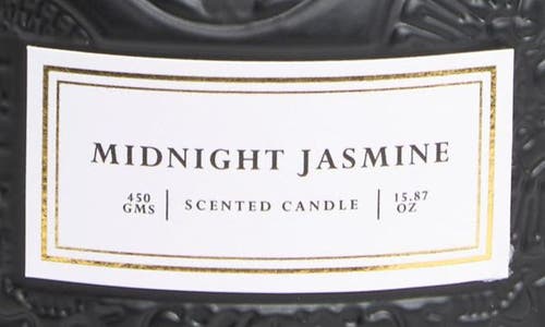 Portofino Candles Midnight Jasmine Garden Jar Candle In Solid Black