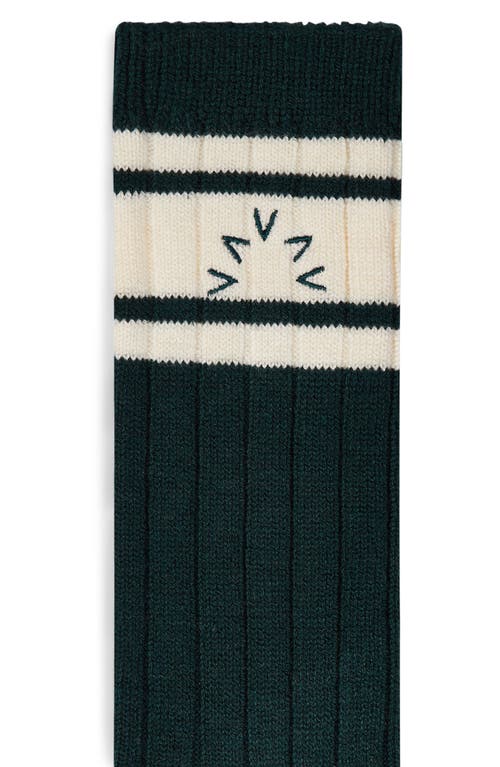 Shop Varley Malissa Wide Rib Crew Socks In Conifer