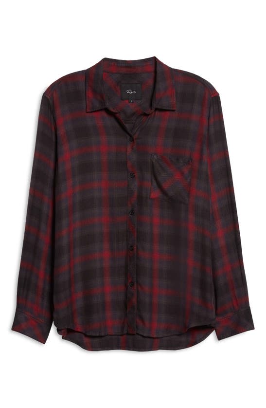 Rails Hunter Button-up Shirt In Black Scarlet Ash